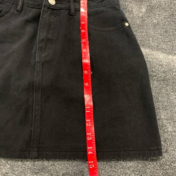 Missguided denim mini skirt black size 4 - Picture 4 of 8
